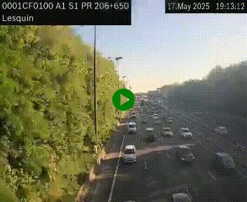 <h2>Webcam autoroute A1 à hauteur de Lesquin. Vue orientée vers Lille</h2>
