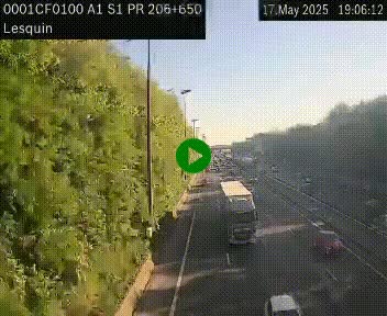 <h2>Webcam autoroute A1 à hauteur de Lesquin. Vue orientée vers Lille</h2>