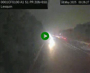 <h2>Webcam autoroute A1 à hauteur de Lesquin. Vue orientée vers Lille</h2>