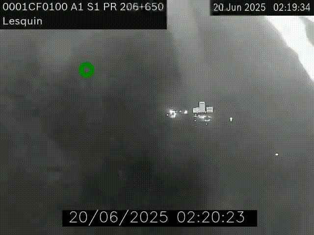 Webcam autoroute A1 à hauteur de Lesquin. Vue orientée vers Lille