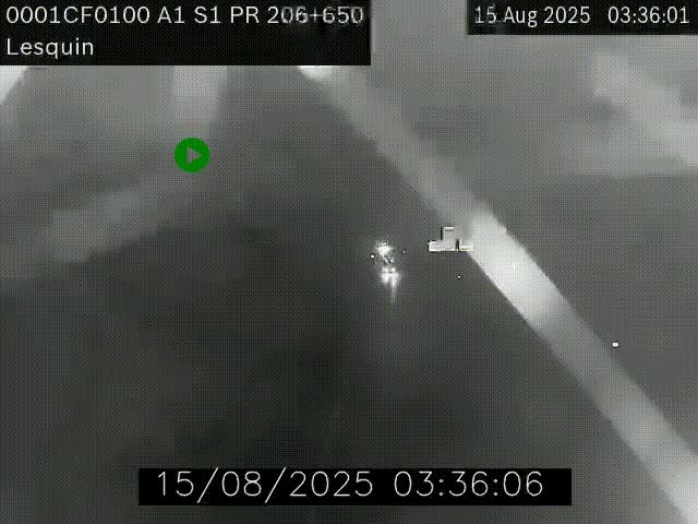 Webcam autoroute A1 à hauteur de Lesquin. Vue orientée vers Lille