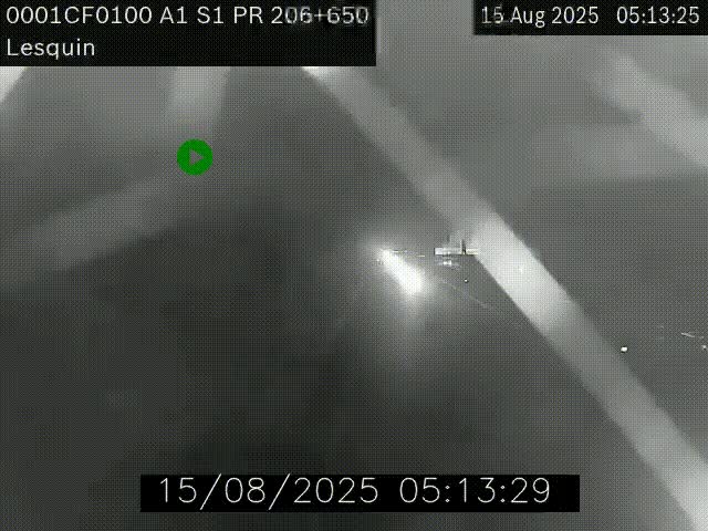 Webcam autoroute A1 à hauteur de Lesquin. Vue orientée vers Lille