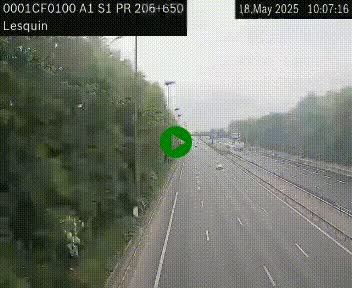 <h2>Webcam autoroute A1 à hauteur de Lesquin. Vue orientée vers Lille</h2>