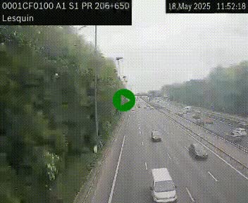 <h2>Webcam autoroute A1 à hauteur de Lesquin. Vue orientée vers Lille</h2>
