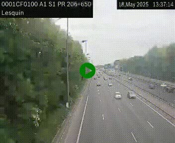 <h2>Webcam autoroute A1 à hauteur de Lesquin. Vue orientée vers Lille</h2>