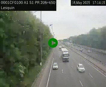 <h2>Webcam autoroute A1 à hauteur de Lesquin. Vue orientée vers Lille</h2>