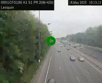 <h2>Webcam autoroute A1 à hauteur de Lesquin. Vue orientée vers Lille</h2>
