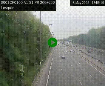 <h2>Webcam autoroute A1 à hauteur de Lesquin. Vue orientée vers Lille</h2>