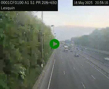 <h2>Webcam autoroute A1 à hauteur de Lesquin. Vue orientée vers Lille</h2>