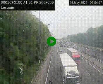 <h2>Webcam autoroute A1 à hauteur de Lesquin. Vue orientée vers Lille</h2>