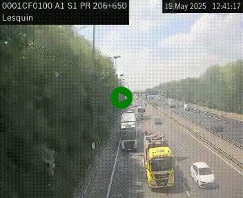 <h2>Webcam autoroute A1 à hauteur de Lesquin. Vue orientée vers Lille</h2>