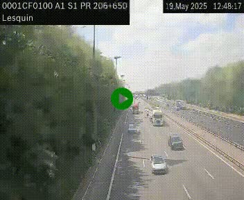 <h2>Webcam autoroute A1 à hauteur de Lesquin. Vue orientée vers Lille</h2>