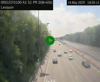 <h2>Webcam autoroute A1 à hauteur de Lesquin. Vue orientée vers Lille</h2>