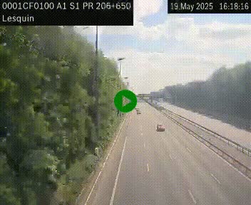 <h2>Webcam autoroute A1 à hauteur de Lesquin. Vue orientée vers Lille</h2>