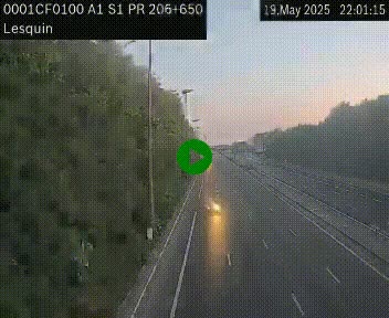 <h2>Webcam autoroute A1 à hauteur de Lesquin. Vue orientée vers Lille</h2>