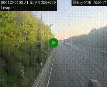 <h2>Webcam autoroute A1 à hauteur de Lesquin. Vue orientée vers Lille</h2>