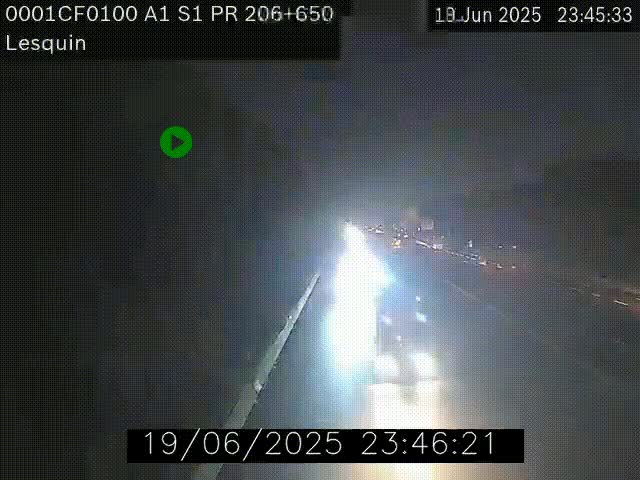 <h2>Webcam autoroute A1 à hauteur de Lesquin. Vue orientée vers Lille</h2>