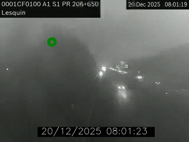 <h2>Webcam autoroute A1 à hauteur de Lesquin. Vue orientée vers Lille</h2>
