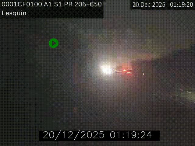 <h2>Webcam autoroute A1 à hauteur de Lesquin. Vue orientée vers Lille</h2>