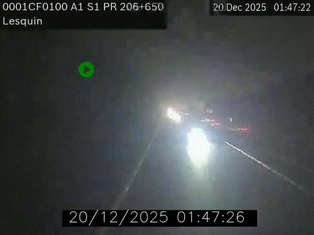 <h2>Webcam autoroute A1 à hauteur de Lesquin. Vue orientée vers Lille</h2>