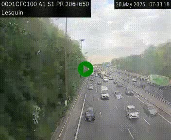<h2>Webcam autoroute A1 à hauteur de Lesquin. Vue orientée vers Lille</h2>