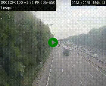 <h2>Webcam autoroute A1 à hauteur de Lesquin. Vue orientée vers Lille</h2>