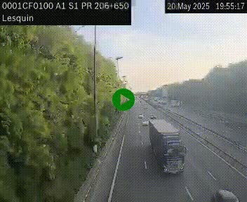 <h2>Webcam autoroute A1 à hauteur de Lesquin. Vue orientée vers Lille</h2>