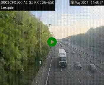 <h2>Webcam autoroute A1 à hauteur de Lesquin. Vue orientée vers Lille</h2>