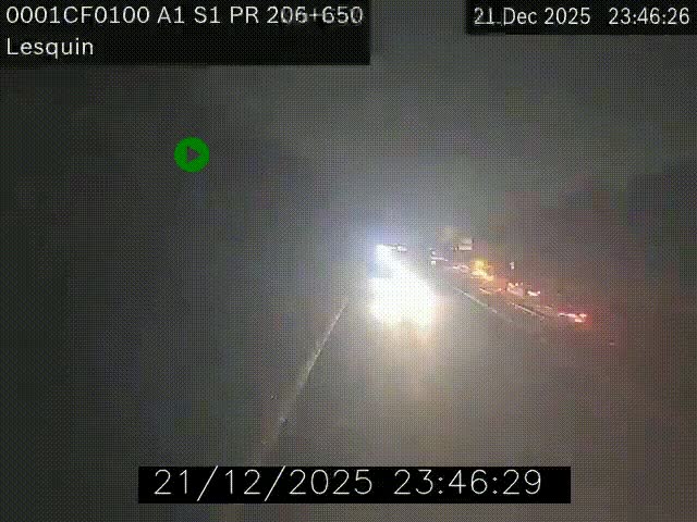 <h2>Webcam autoroute A1 à hauteur de Lesquin. Vue orientée vers Lille</h2>