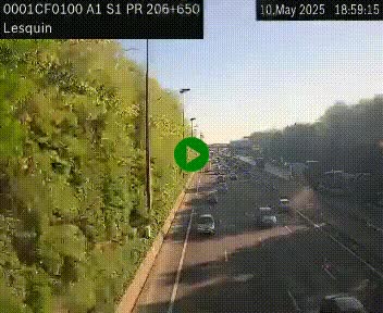 Webcam autoroute A1 à hauteur de Lesquin. Vue orientée vers Lille