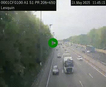 <h2>Webcam autoroute A1 à hauteur de Lesquin. Vue orientée vers Lille</h2>