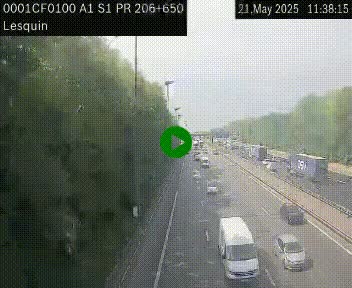 <h2>Webcam autoroute A1 à hauteur de Lesquin. Vue orientée vers Lille</h2>