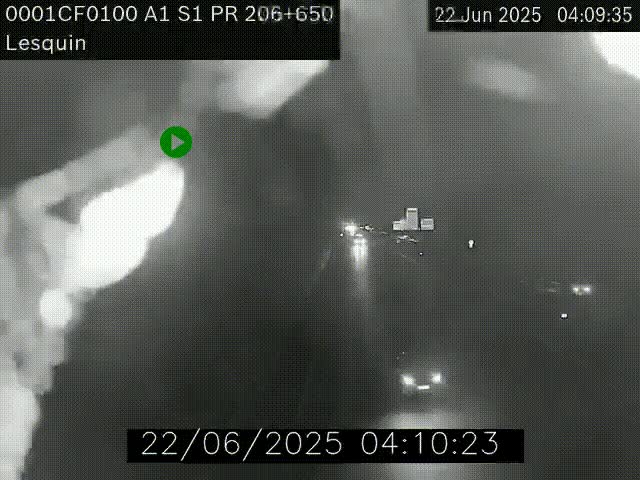 <h2>Webcam autoroute A1 à hauteur de Lesquin. Vue orientée vers Lille</h2>
