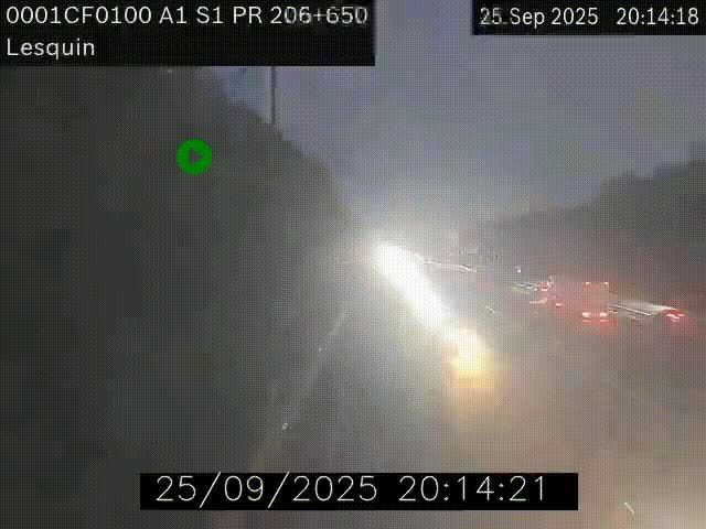<h2>Webcam autoroute A1 à hauteur de Lesquin. Vue orientée vers Lille</h2>