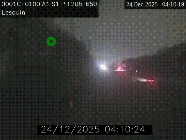 <h2>Webcam autoroute A1 à hauteur de Lesquin. Vue orientée vers Lille</h2>