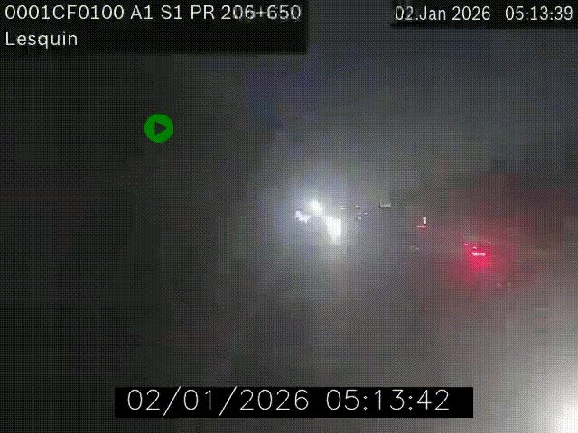 <h2>Webcam autoroute A1 à hauteur de Lesquin. Vue orientée vers Lille</h2>