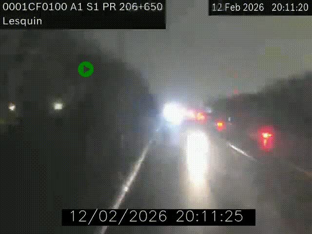 <h2>Webcam autoroute A1 à hauteur de Lesquin. Vue orientée vers Lille</h2>