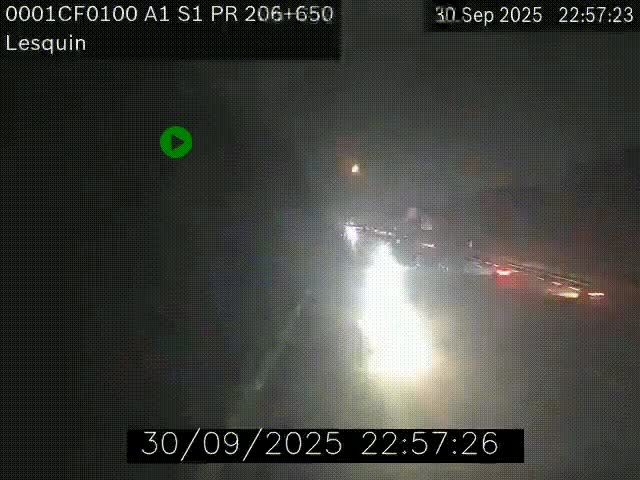 <h2>Webcam autoroute A1 à hauteur de Lesquin. Vue orientée vers Lille</h2>
