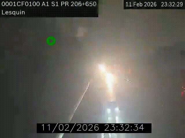<h2>Webcam autoroute A1 à hauteur de Lesquin. Vue orientée vers Lille</h2>