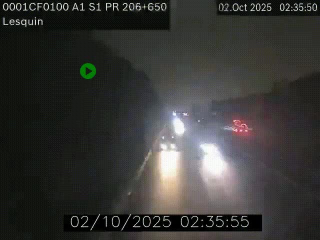 <h2>Webcam autoroute A1 à hauteur de Lesquin. Vue orientée vers Lille</h2>