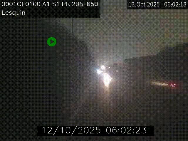 <h2>Webcam autoroute A1 à hauteur de Lesquin. Vue orientée vers Lille</h2>