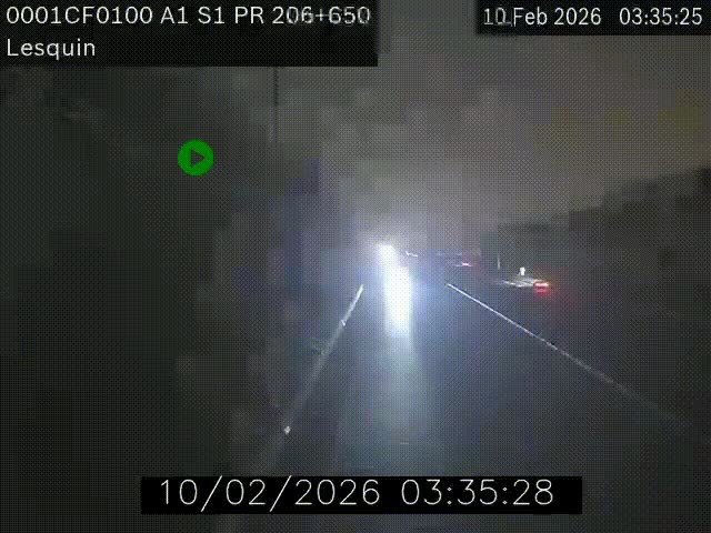 <h2>Webcam autoroute A1 à hauteur de Lesquin. Vue orientée vers Lille</h2>