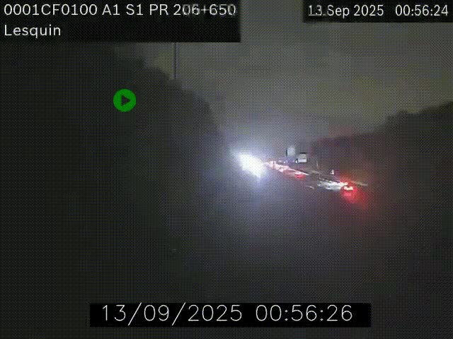 <h2>Webcam autoroute A1 à hauteur de Lesquin. Vue orientée vers Lille</h2>