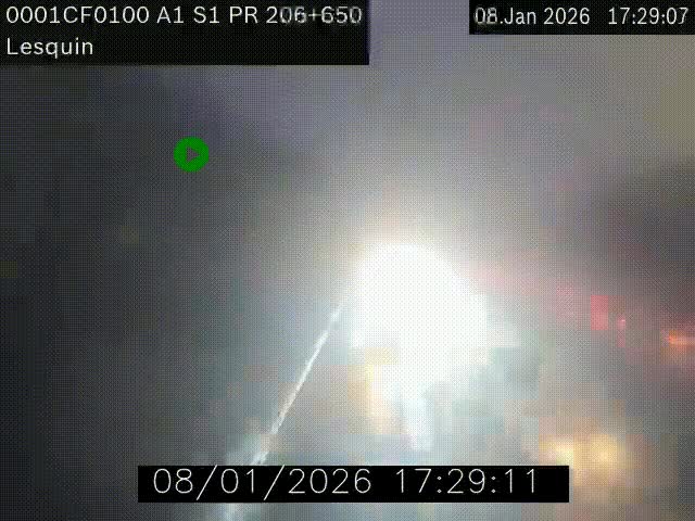 Webcam autoroute A1 à hauteur de Lesquin. Vue orientée vers Lille