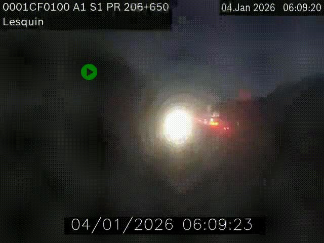 Webcam autoroute A1 à hauteur de Lesquin. Vue orientée vers Lille