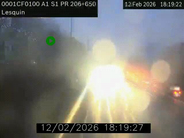 <h2>Webcam autoroute A1 à hauteur de Lesquin. Vue orientée vers Lille</h2>