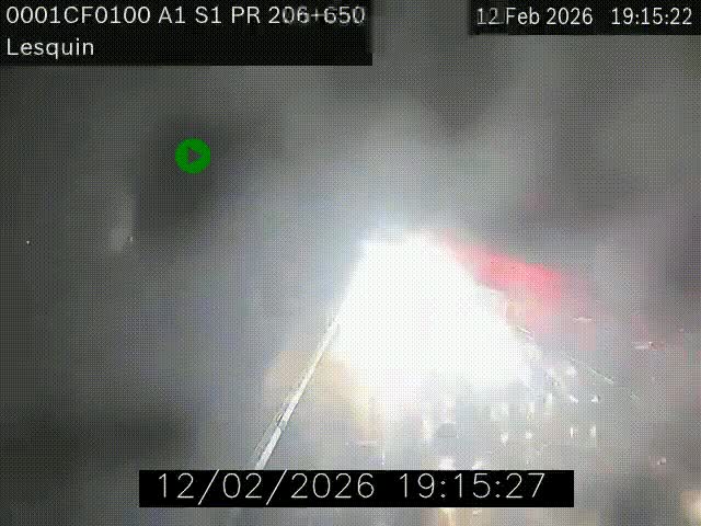 <h2>Webcam autoroute A1 à hauteur de Lesquin. Vue orientée vers Lille</h2>