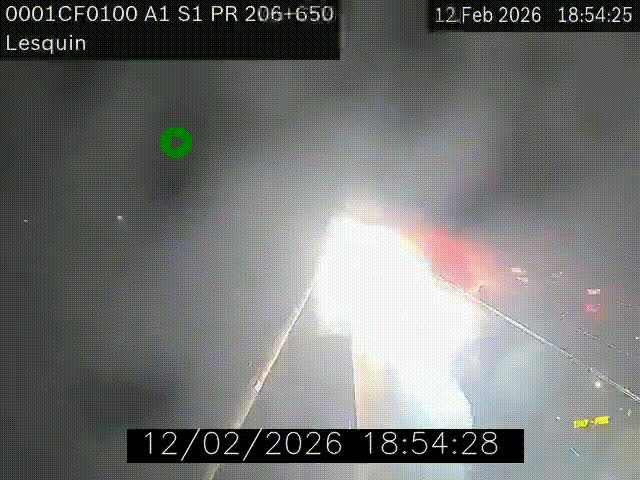 <h2>Webcam autoroute A1 à hauteur de Lesquin. Vue orientée vers Lille</h2>