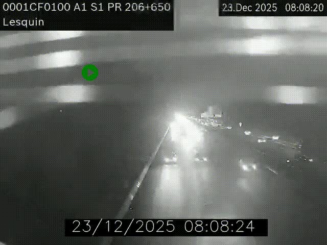 <h2>Webcam autoroute A1 à hauteur de Lesquin. Vue orientée vers Lille</h2>