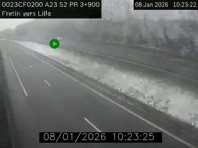 <h2>Webcam autoroute A23 à hauteur de Fretin. Vue orientée vers Lille</h2>